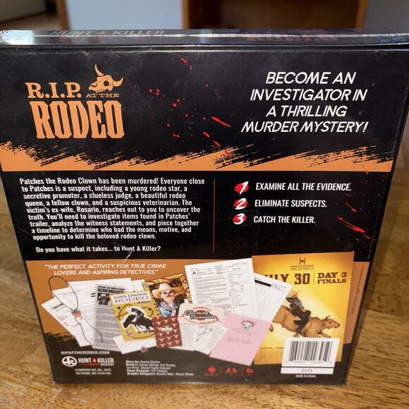 Hunt a Killer R.I.P. at the Rodeo Murder Mystery Game Adult Game Night NEW - Picture 5 of 5